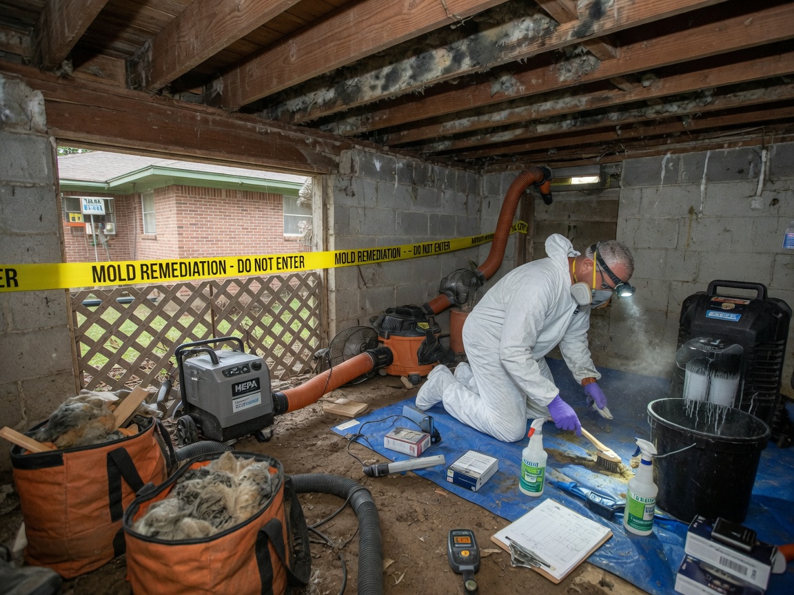 Crawl Space Mold Remediation Cost in Tulsa